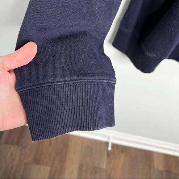 Timberland Mens Size XL Navy Blue Crewneck Sweatshirt with Yellow Graphic Casual - Picture 5 of 12